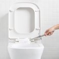 thumbnail image 3 of Bewildely Escobilla de baño con soporte, mango de acero inoxidable, herramienta de limpieza de esquinas, escobilla de baño para Hotel y hogar Suministros de limpieza para el hogar, 3 of 6