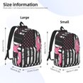 thumbnail image 2 of Easygdp Ribbon Breast Cancer Awareness Durable Canvas Laptop Backpack,Water-Resistant,Adjustable Shoulder Strap,Large Capacity,Lightweight,Fits 15-17in Laptops for School, Work, Travel-Small, 2 of 5
