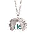 thumbnail image 1 of Chestry Elements Period Table Rare Gas Helium He Sunflower Necklace Pendant Locket Jewelry, 1 of 3
