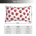 thumbnail image 2 of Yiaed Hand Drawn Strawberry Print Brushed Microfiber Envelope Pillowcases, Standard,Envelope Closure Pillow Cases(No pillow core)-20"x30", 2 of 6