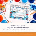 thumbnail image 3 of Shark in Sunglasses Birthday Thank You Cards for Kids – 10 Cards with Envelopes – 4.5x5 Fill In the Blank Thank You Notes, Kids Birthday Party Stationery by Amanda Creation, 3 of 9
