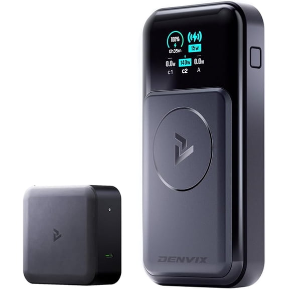 PowerX Power Bank Deluxe Package, 250W 4-in-1 25,000mAh Laptop Portable Charger (91.25Wh) with Magnetic Wireless Charging