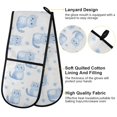 thumbnail image 4 of Dailycode Double Sided Oven Mitt with Loop Heat Resistant Kitchen Long Potholders 7" x 35" Cute Blue Cat, 4 of 6