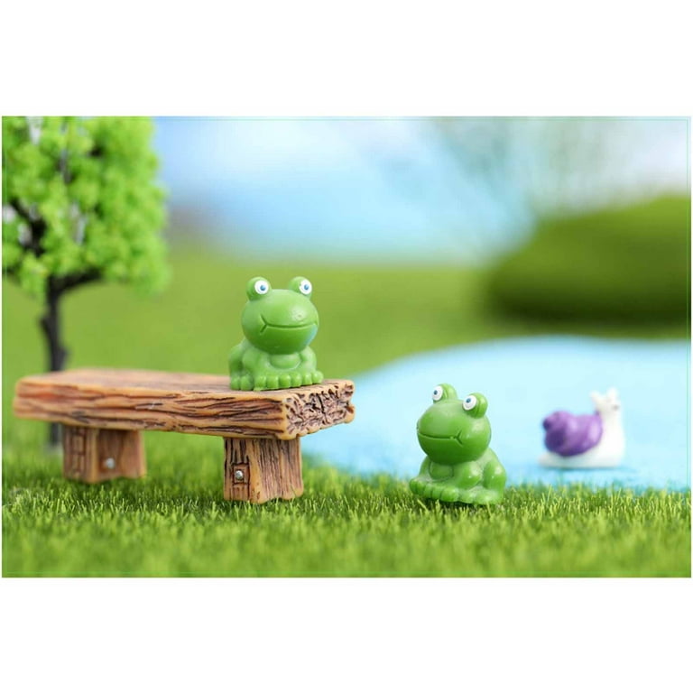 100 Pcs Resin Mini Frogs Clearance Green Frogs Miniature Figurines Animals ModelGarden Miniature Moss DIY Terrarium Crafts Ornament Accessories for