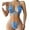 Blue, variant on Elainilye Fashion Women's Swimsuits One-piece Swimsuit Bikini Lace Up Swimsuit Two-piece Set Beach Wear,Black