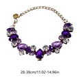 thumbnail image 3 of Adjustable Rhinestone Crystal Pet Necklace, Bling Cat Dog Collar for Small Medium Pets, Wedding Party Holiday Accessory, Pink Yellow Purple, 18-48 cm, 3 of 6
