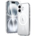 thumbnail image 1 of for iPhone 16 Pro-Max Case: Magnetic Military Grade Drop Protection Anti Yellowing Cell Phone Cover - Rugged Shockproof Protective Bumper Transparent Cases(Clear),Clear, 1 of 5