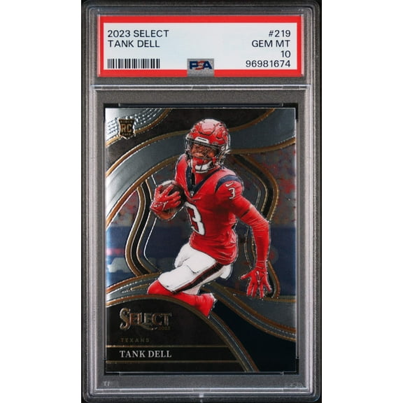 Graded 2023 Panini Select Tank Dell #219 Rookie RC Football Card PSA 10 Gem Mint