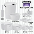 thumbnail image 5 of Superio  Plastic Lidded Home Storage Bins, Smoke White Organizer Baskets, (2 Pack - 5 Liter) Stackable Container Box, for Organizing Closet Shelves Drawer Shelf, 5 of 6