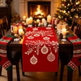 thumbnail image 2 of Toycle Christmas Linen Table Banners Festive Holiday Table Cover For Dining Table Home Party Tablecloth Decoration Multicolor, 2 of 6