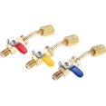 thumbnail image 1 of R410a Angled Compact Ball Valve 5/16 Sae Female To 1/4 Sae Male, 3 Colors Shut-off Ball Valve Adapters, For Hvac Air Conditioning Refrigerant R134a R1, 1 of 1