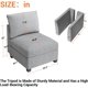 thumbnail image 2 of Moderno gris accent chair con hidden almacenamiento: oversized forrado armchair, detachable armrests, cozy reading chair para sala de estar o dormitorio, 2 of 7