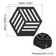 thumbnail image 2 of Uxcell Felt Coasters, Hexagon Mat Pad Coaster for Drink Cup Pot Bowl Vase, Dark Grey 12 Pack, 2 of 5