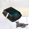 thumbnail image 1 of Caja de arena para gatos Perfecl inodoro para mascotas con tapa abierta Verde 50 cm x 38 cm x 20 cm, 1 of 8