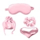 thumbnail image 1 of Antifaz para dormir, suave venda para los ojos para dormir para mujeres, cubierta para sombra de ojos con gomas para el pelo de satén y diadema, regalo de boda, 1 of 5
