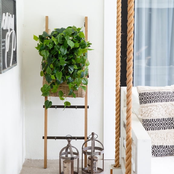 Nearly Natural 32in. UV Resistant Artificial Philodendron Hanging Plant (Indoor/Outdoor) - Set of 2