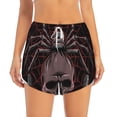 thumbnail image 2 of Goofa Spider with Skull Printed Women 2 in 1 Running Shorts,Quick Dry Athletic Workout Shorts,High Waisted Athletic Shorts with Liner Pockets-Small, 2 of 9