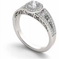 thumbnail image 2 of 1 Carat T.W. Diamond Single Halo 14kt White Gold Engagement Ring, 2 of 4