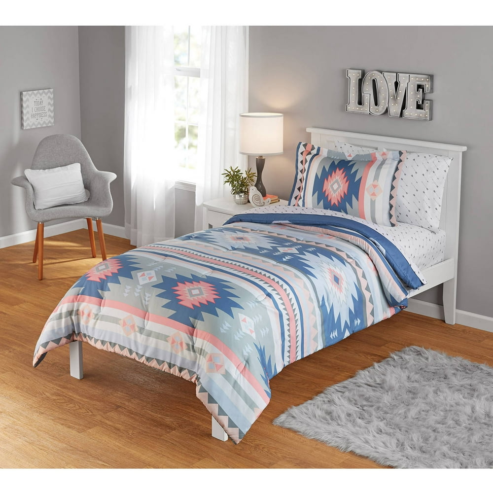 Your Zone Aztec Comforter Set, 1 Each - Walmart.com ...