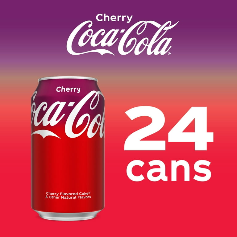 Coca-Cola Cherry Soft Drink, Refreshing Soda Pop, 12 fl oz