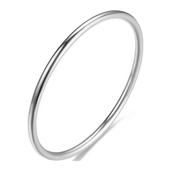 Anillo de acero de titanio fino de 1 mm, versátil y con temperamento, anillo liso de moda para mujer, anillo de cola, joyería.