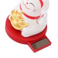 thumbnail image 3 of Suodoka Solar Powered Lucky Cat Rotating Base Fortune Cat Statue for Car Dashboard Checkstand Desktop Decoration White 3 inches / 7.7 cm[cite: 1], 3 of 4