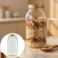 thumbnail image 1 of EDHITNR Wide Mouth Half Gallon Canning Jars With Lids Rings for Home Canning Pantry Storage, Extra Large Jars for Vegetables Sauces Syrups Dishwasher Safe Clear Glass, 1 of 7