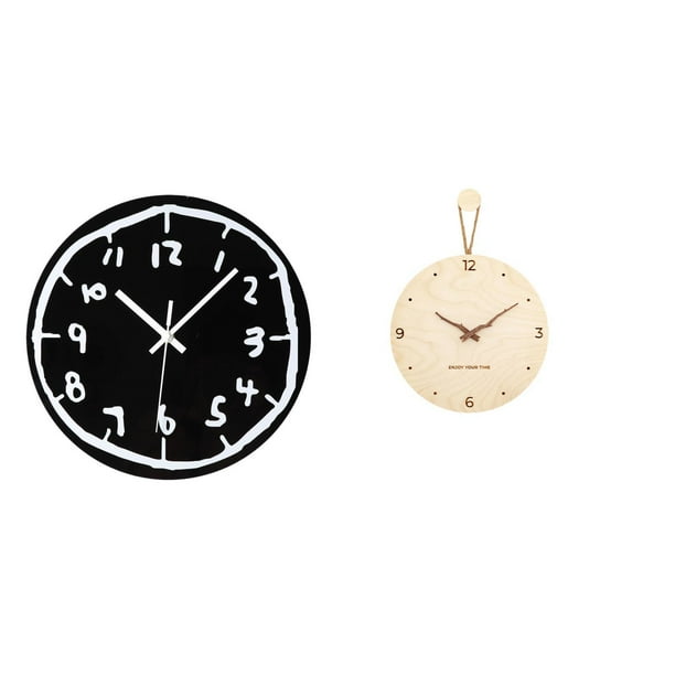 Reloj de pared,Reloj de pared silencioso y decorativo que no hace tictac,Reloj moderno de 12 pulgadas para pared de casa o oficina,sencillo.,Reloj de pared,Reloj de pared decorativo para sala