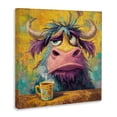 thumbnail image 2 of Stupell Industries Contemporary Grumpy Cow & Mug Canvas Art, 36 x 36, by The Wands Want, 2 of 8