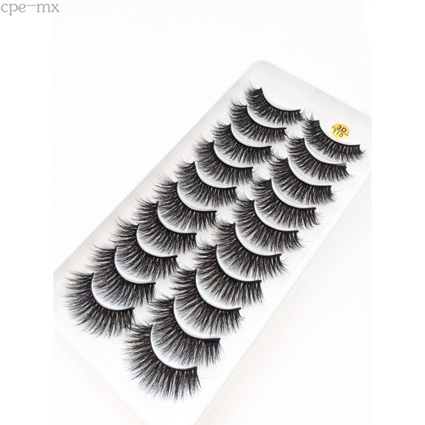 10 Pares De Pestañas Postizas Naturales Largas Extensión De Visón 3d Para Belleza Gao Jinjia unisex
