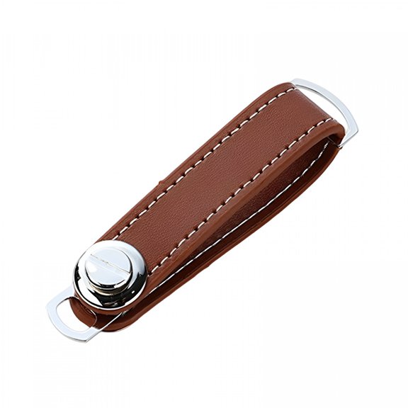 GASTROPOD 2026 New Compact Key Chain Organizer with Leather Strap, Smart Key Ring Holds 8 Keys and Tools for Travel, Work, Daily Use, Outdoor, Perfect for Pockets, Purses, and Bags (Brown)
