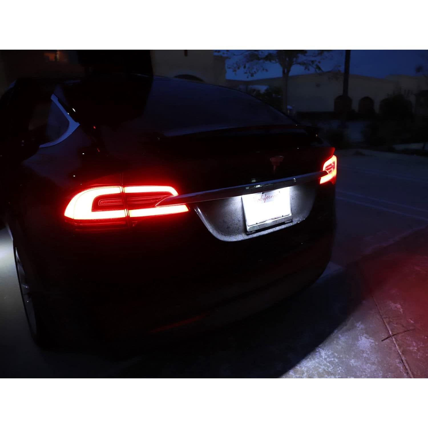 OEM-Fit 18-SMD 3x Brighter Xenon White LED License Plate Light Kit For Tesla: 2016-up Model X and 2017-up Model S
