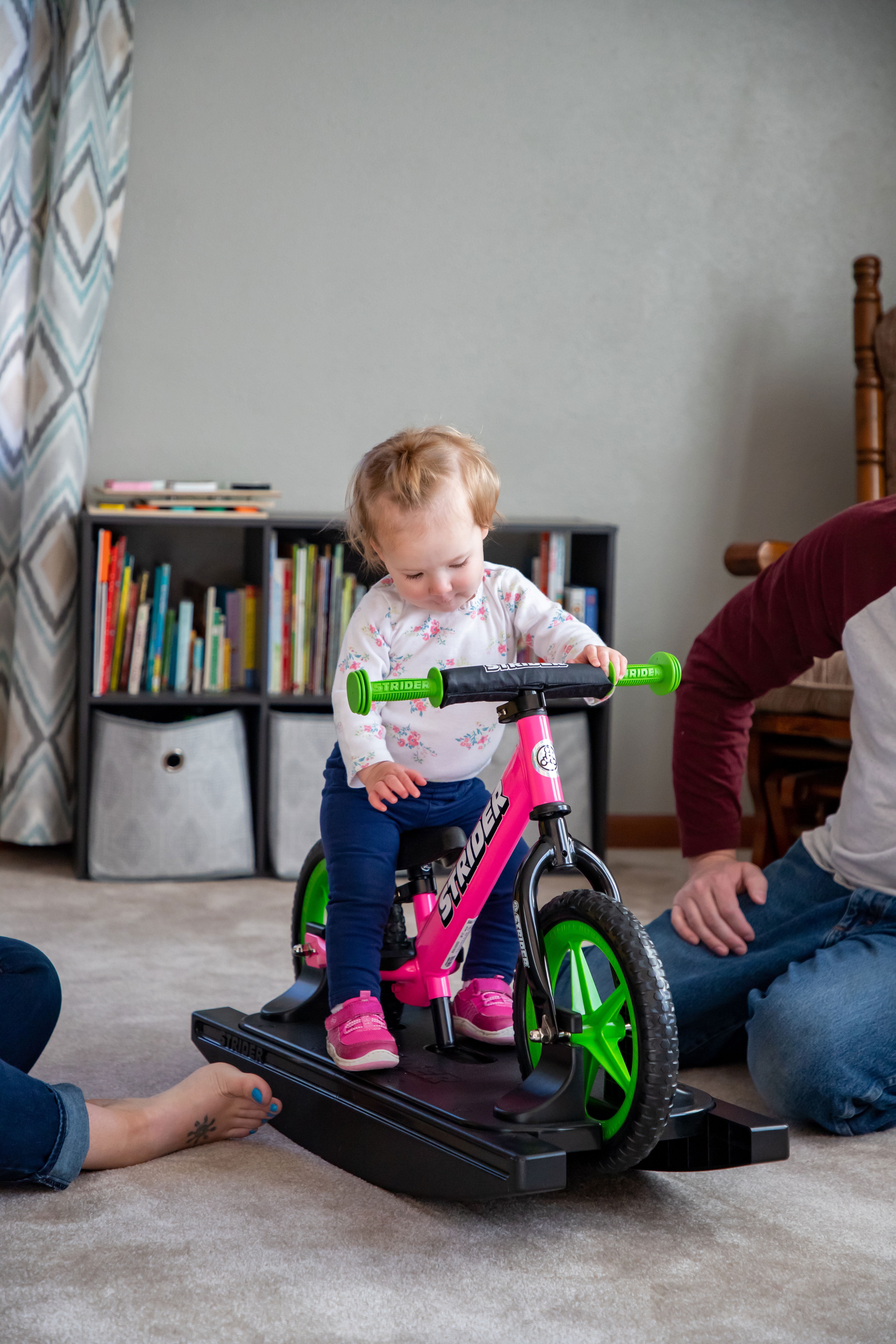 Strider - 12 Sport 2-in-1 Rocking Bike for Toddlers, Ages 6 Months to 5 Years - Blue