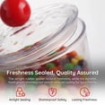 thumbnail image 6 of 47oz & 30oz 2-Pack Clear Plastic Candy Jars with Airtight Lids – Apothecary Style Cookie Storage Containers for Kitchen, Pantry, Office & Party Organizing, Ideal for Sugar, Tea, Coffee, and Snacks, 6 of 9