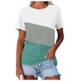 thumbnail image 1 of TINZ T-Shirt à Manches Courtes Décontracté Col Rond Ample pour Femmes, Confortable, Disponible en Plusieurs Tailles et Chemises de Course, T-Shirt Uni à Manches Longues pour Femmes en Pack, 1 of 5