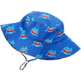 thumbnail image 3 of Zando Beach Baby Sun Hat UPF 50+ Sun Protection Wide Brim Summer Baby Boy Bucket Hats Cute Toddler Sun Hats for Boy Blue Shark S, 3 of 7