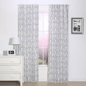 The Peanut Shell 3 Piece Baby Crib Bedding Set Grey Damask And