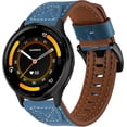 thumbnail image 3 of PLUHKN-Leather Band Compatible Garmin Venu 2 45mm, Venu 3 Watch Bands, Top Genuine Leather Watch Straps Wristband for Garmin Vivoactive 4/Forerunner 570(47mm)/255/265 Men and Women, 3 of 4