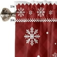 thumbnail image 5 of Goory 1-Piece Rod Pocket Kitchen Valance Christmas Short Curtain Cafe Tier Bathroom Scarf Xams Window Curtain Slot Top Window Drape Christmas Short Curtain K W:91"x H:22", 5 of 5