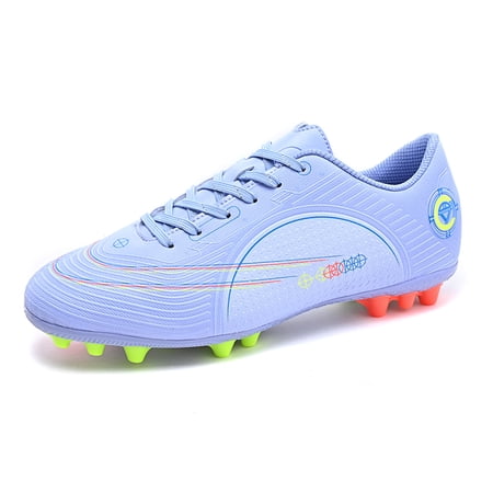 Mens Soccer Cleats Purple Teenager Trainning Football Shoes US 6.5