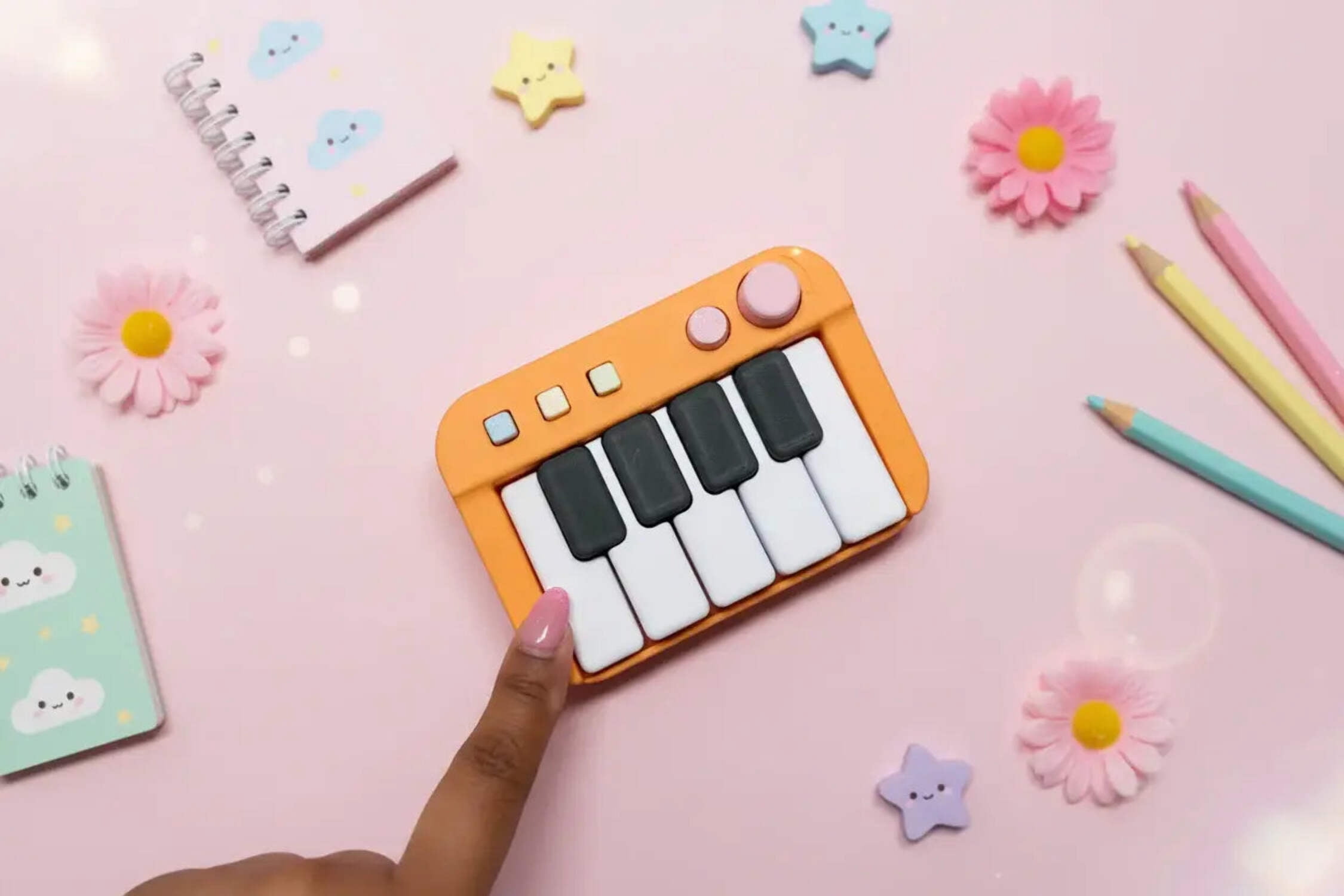 Miniature Piano Multi-Sound Clicker Fidget