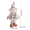 thumbnail image 3 of Clearance Under $10 Plush Snowman and Reindeer Christmas Decor Soft Standing Tabletop Figures with Knit Hats and Scarves Set of 3, 3 of 8