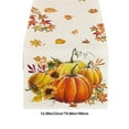thumbnail image 3 of Oioii 12.99x70.86in Maple Leaves Pumpkin Autumn Fall Placemats Table Mat, Happy Thanksgiving Day Give Thanks Table Mat for Kitchen Decoration, B, 3 of 6