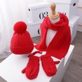 thumbnail image 1 of LinYooLi Children’S Knitted Small Linen Hat Scarf Gloves Three-Piece Set, Plush Warm Children’S Hat Wool Cap, 1 of 6