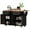 Black, variant on 56.5" Kitchen Island with Storage, Drop Leaf and Power Outlet, Rolling Kitchen Cart on Wheels w/ 4 Doors & 5 Deep Drawers, Spice & Towel Rack,for Dining Room,Black