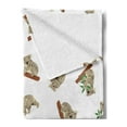 thumbnail image 2 of Tropical Animals Soft Flannel Fleece Throw Blanket, Koala Pattern Design Mammals of Nature Nursery Australian Animals Baby, Cozy Plush for Indoor and Outdoor Use, 50" x 60", Grey White, by Ambesonne, 2 of 5