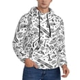 thumbnail image 2 of Pofeuu winter Ski Element Print Mens Casual Hooded Collar Drawstring Hoodies Pullover Sweatshirts Casual Long Sleeve Shirts-Small, 2 of 7
