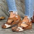 thumbnail image 3 of SPRING PARK Women Peep Toe Platform Wedge Heels Summer Sandals Buckle Strap Shoes, 3 of 7