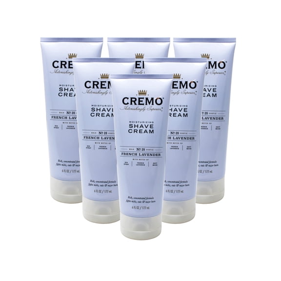 Cremo French Lavender Concentrated Shaving Cream 6 Fl. Oz. - Pack of 6