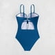 thumbnail image 5 of Trajes de baño para mujer, moda de verano para mujer, color sólido con cojín en el pecho y sin soporte de acero, traje de baño con tirantes sin espalda, trajes de baño para mujer, trajes de baño para, 5 of 9